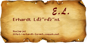 Erhardt Lóránt névjegykártya