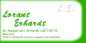 lorant erhardt business card